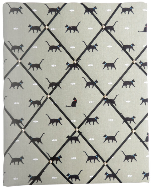 Black Cats Fabric Notice Board