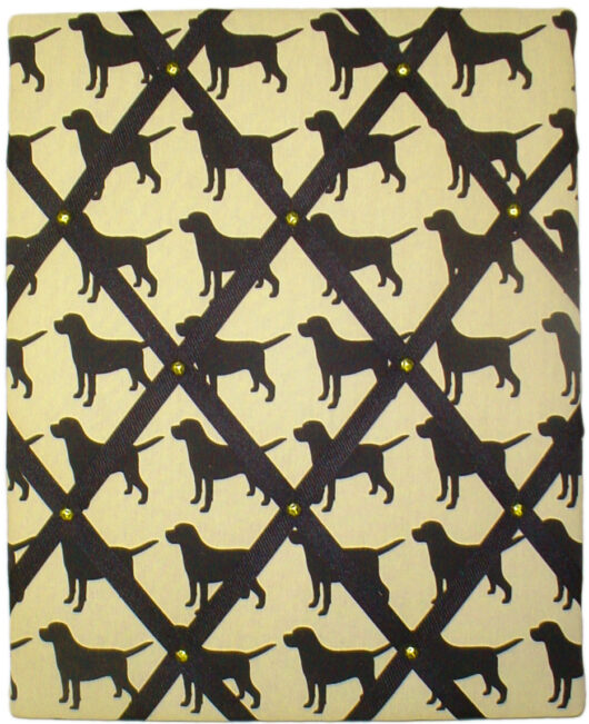 Black Labradors Fabric Notice Board 1