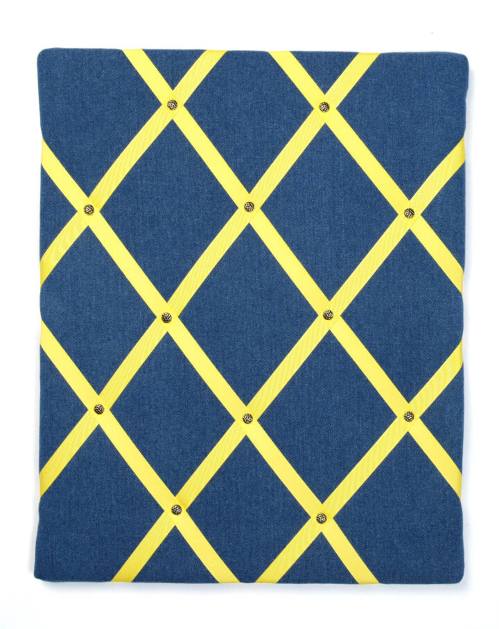 Blue Denim with yellow ribbon