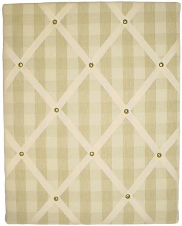 Dark Cream and Cream Check with cream ribbon