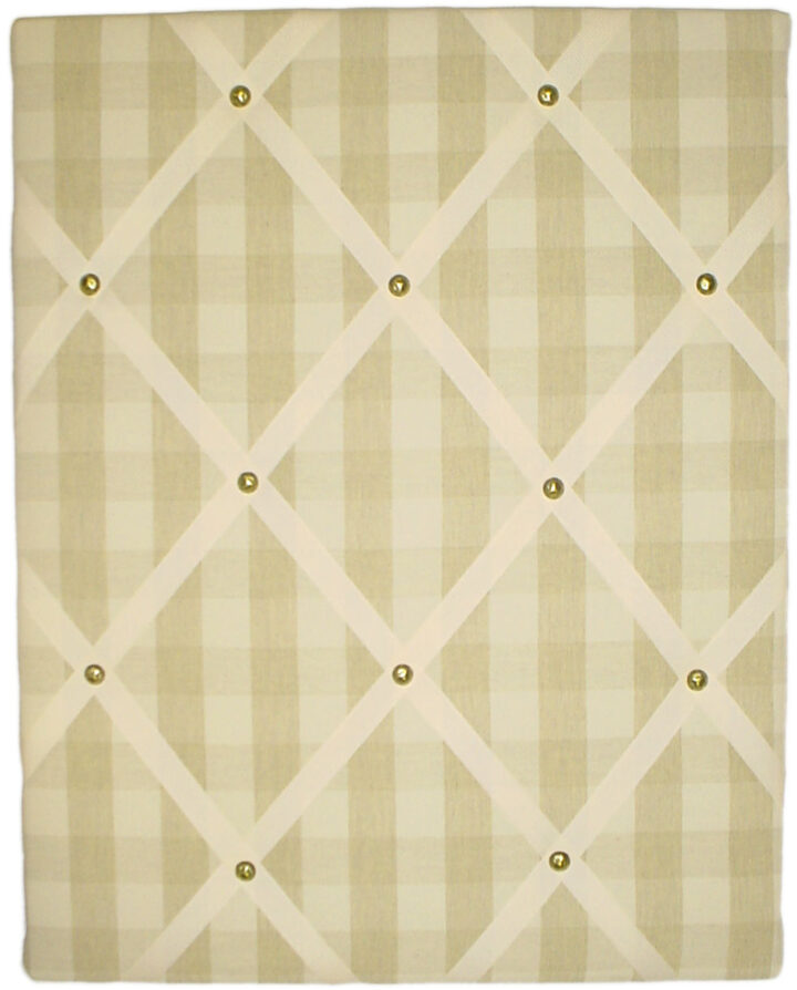 Dark Cream and Cream Check with cream ribbon