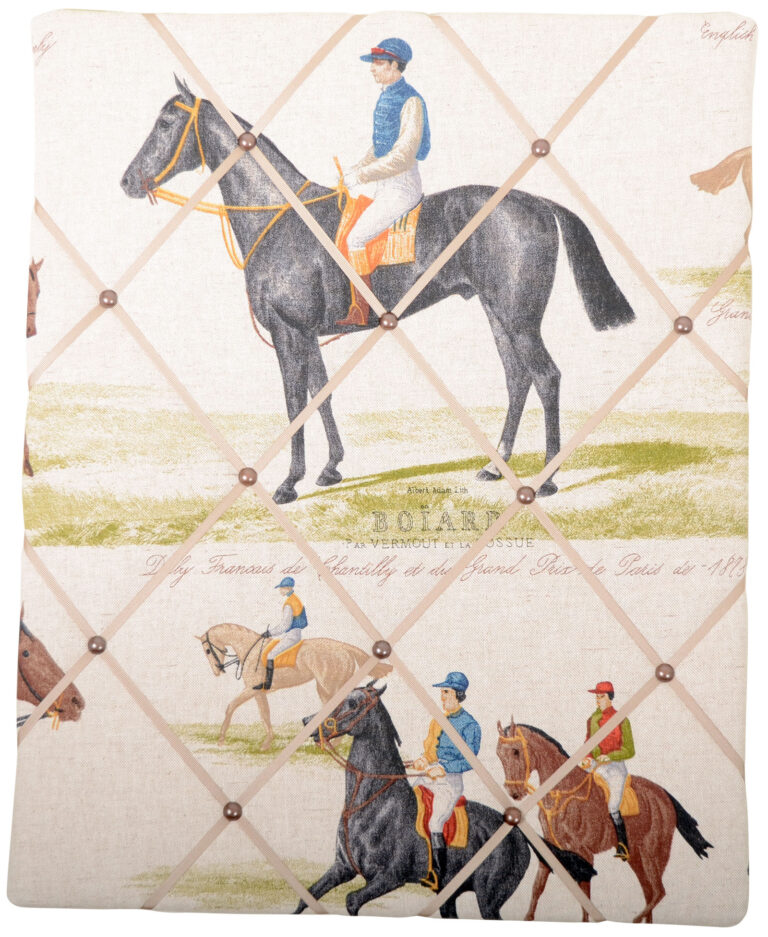 Race Horse fabric notice board