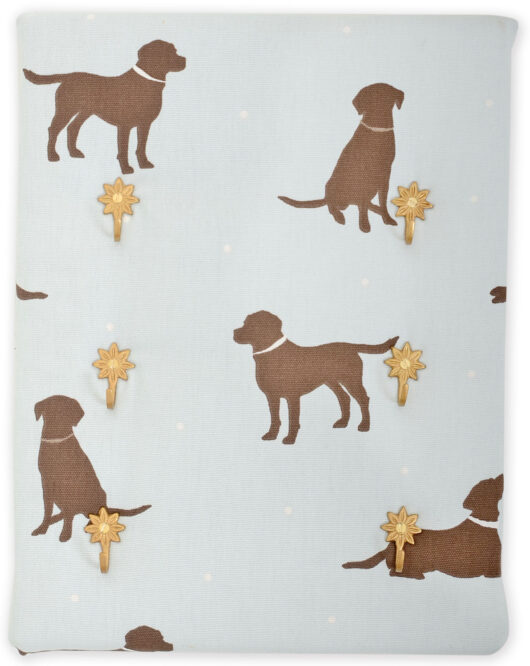 Chocolate Labradors fabric key board