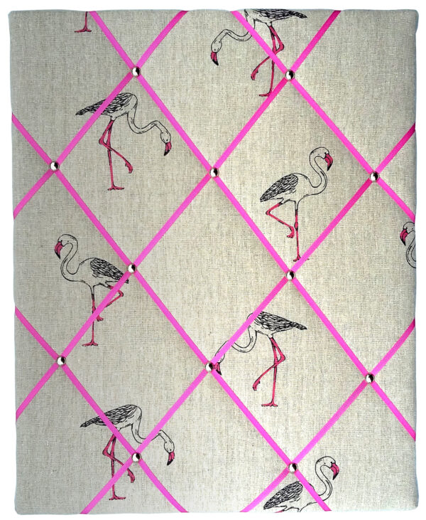 flamingo print notice board